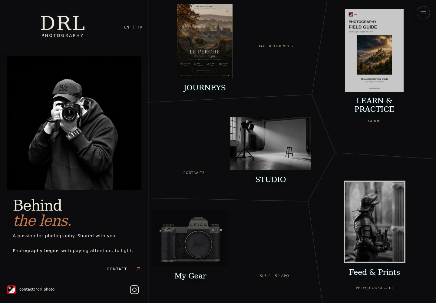 DRL.Photography — actual website homepage