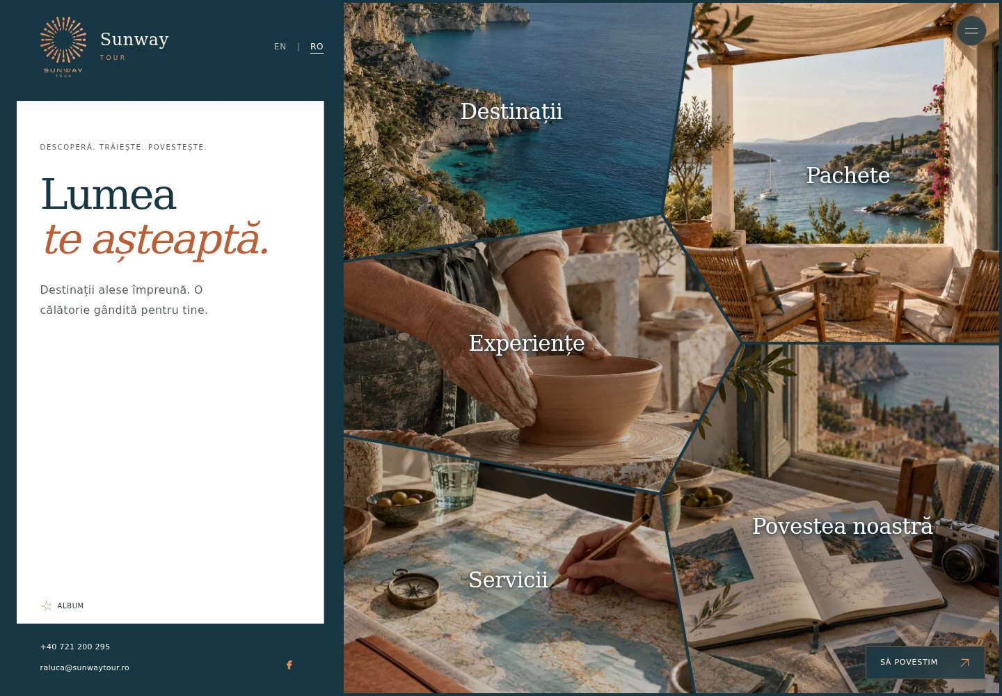 Sunway Tour — actual website homepage